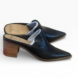 Kelsi Dagger Mason Pump, Black Leather, Block Heel, Size 9M, NIB